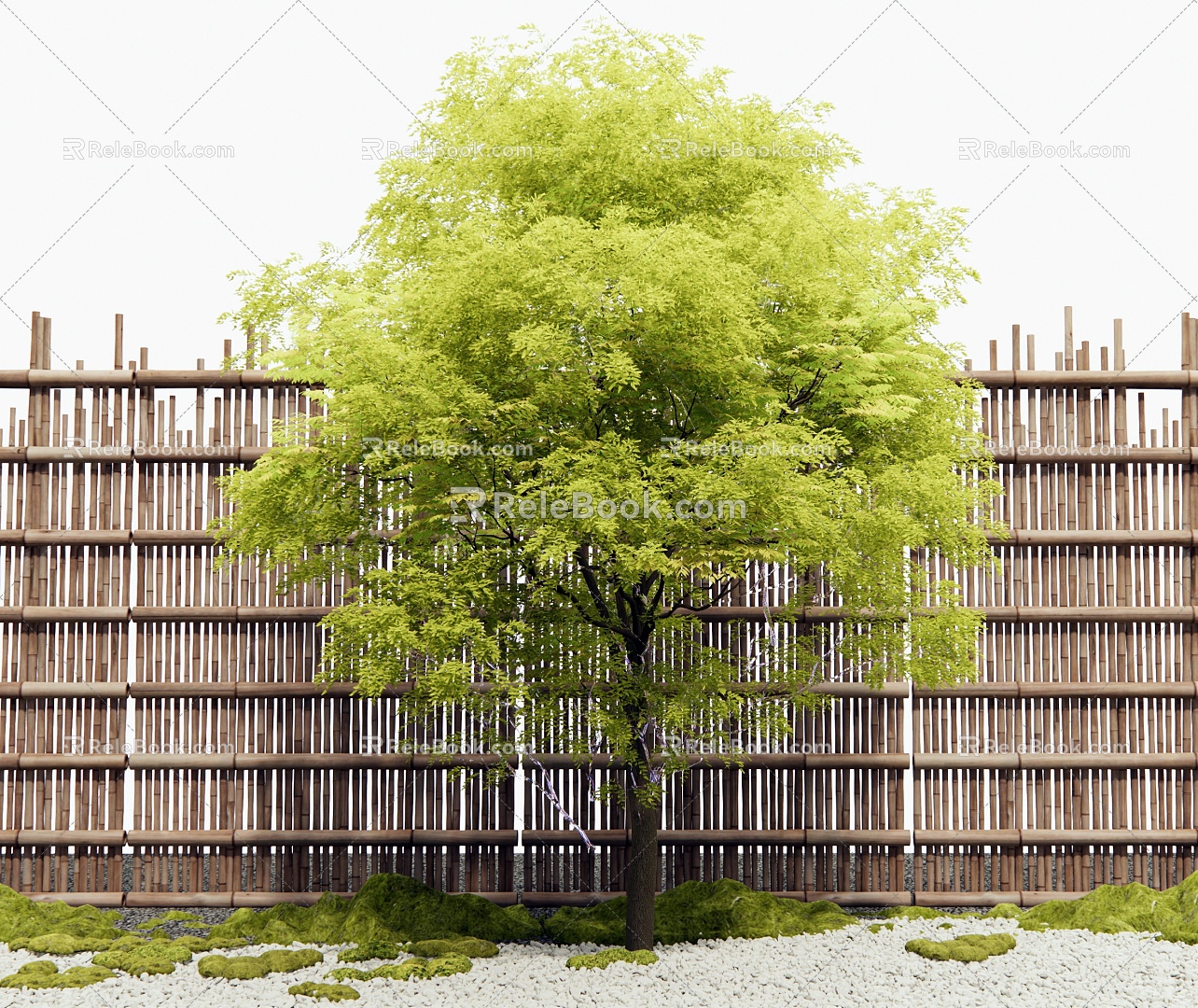 Modern landscape tree street tree tree landscaping tree bamboo hedge moss 3d model