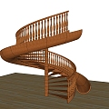 revolving staircase 3d model