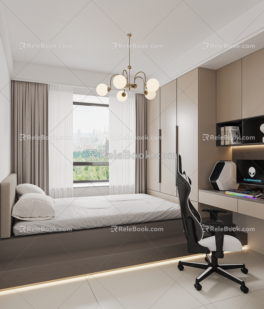 Modern Tatami Bedroom Achang 3d model