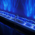 Decorative Light With Blue Flame Effect Mounted On Metal Bracket And Projected Patterns