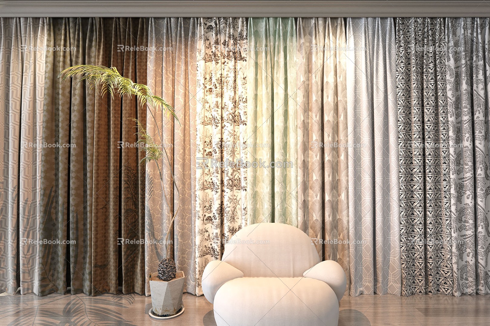 Curtains 3d model