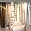 Curtains 3d model