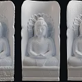 Traditional Wooden Buddha Sculpture Carving With Intricate Relief Details And Artistic Design