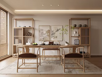 New Chinese Zen Tea Room 3d model