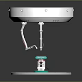 Medical Surgical Equipment with Circular Top Mechanical Arm and Green Operating Platform on Stable Base