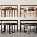 Modern Revolving Doors With Brass Black Silver Frames And Glass Panels For Lobby Entrance