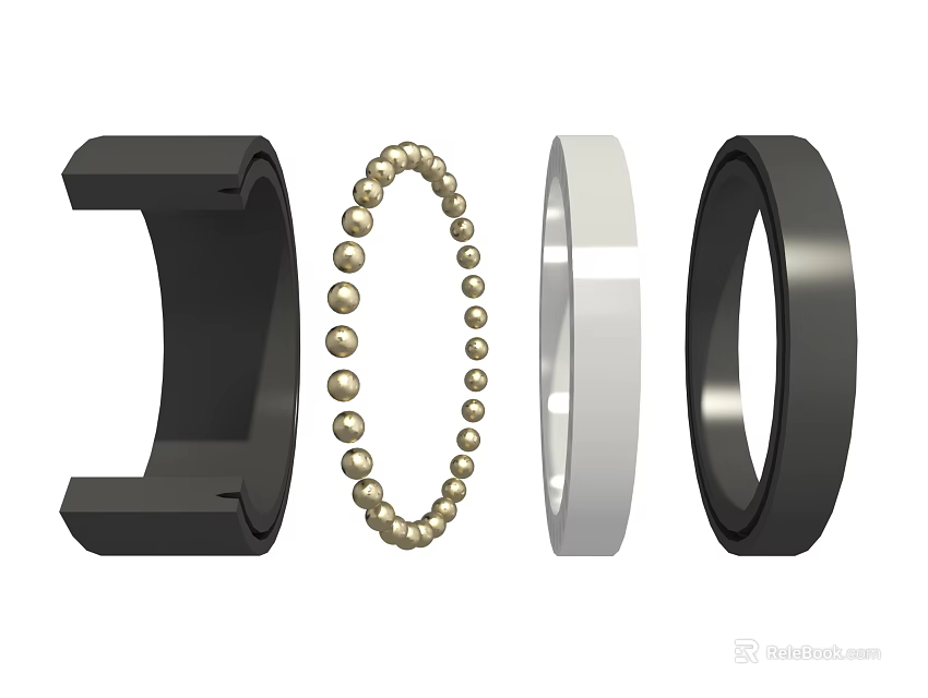 High Quality Hardware Tools Including Bearing Housing Ball Bearings Bushing And Rings 3d model 