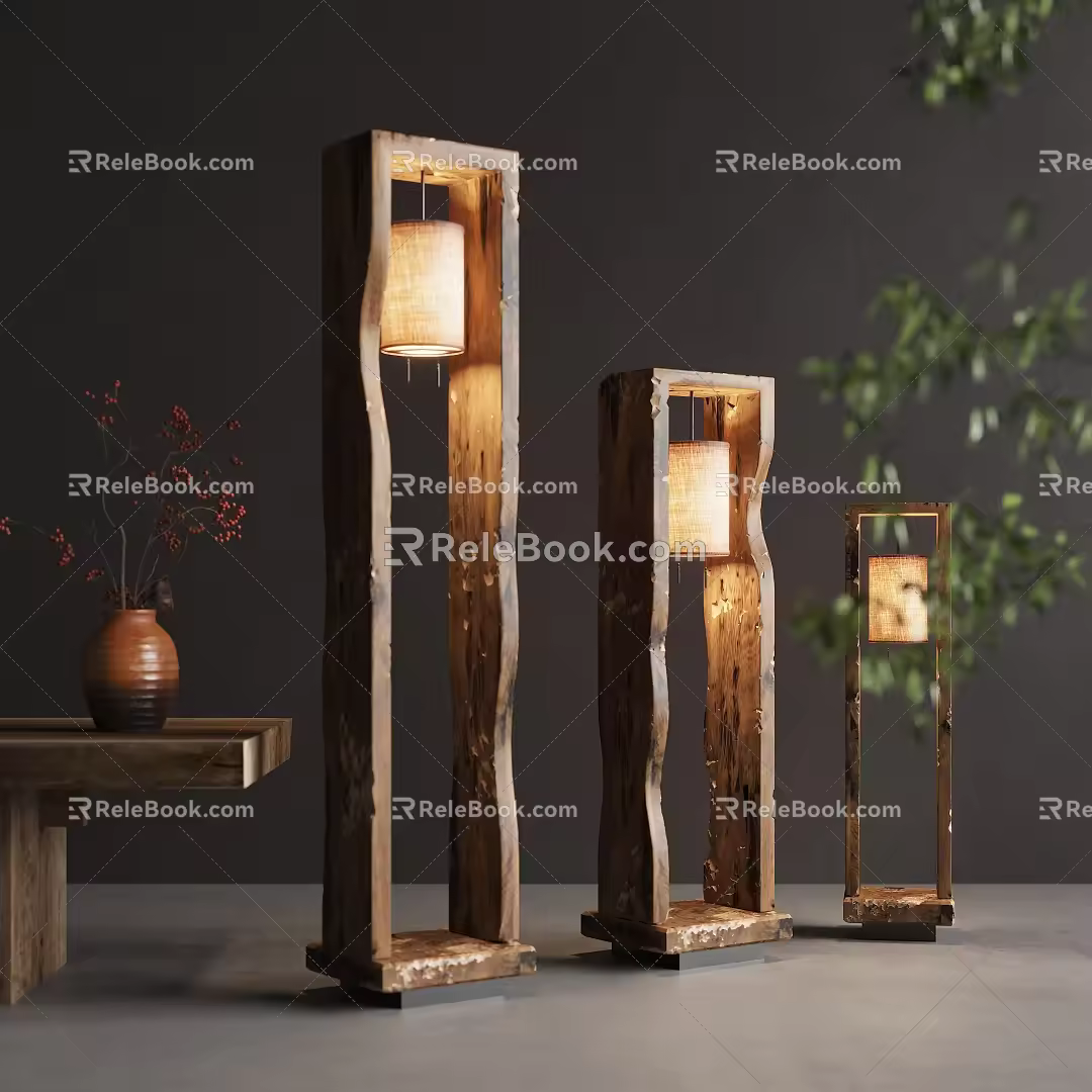 Quiet floor lamp 3d model
