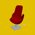 Modern Red Chair And Table Set With Silver Square Base For Modern Home Decor