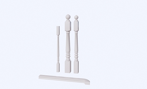 New Chinese Stair Handrail Railing 3d model