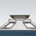Modern Architecture Curve Sales Department Curve Commercial Restaurant Bookstore Waterside Architecture Internet Celebrity Architecture 3d model