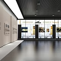 Spacious Exhibition Hall Interior With Glass Display Cases Various Exhibits Ceiling Lighting And Tile Floor