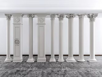 European Roman Column Classical Roman Column Gate Column Carved Column Gypsum Column 3d model