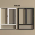 Poliform Cabinets With White And Black Glass Door Designs For Interior
