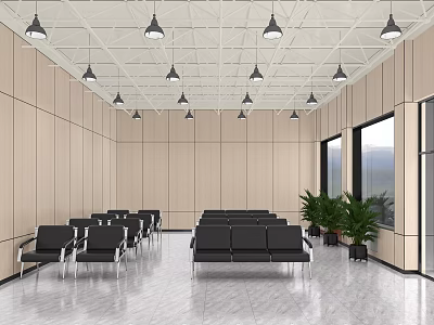 Modern Waiting Hall 3d model