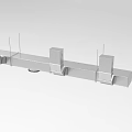 Modern Public Chair With Modular Structure And Metal Frame For Public Spaces