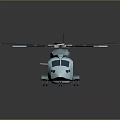 3D Rendered Helicopter Model with Six Rotors and Detailed Cockpit Design