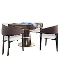 Modern Mahjong Table and Chair Mahjong Table Dining Table and Chair Combination 3d model