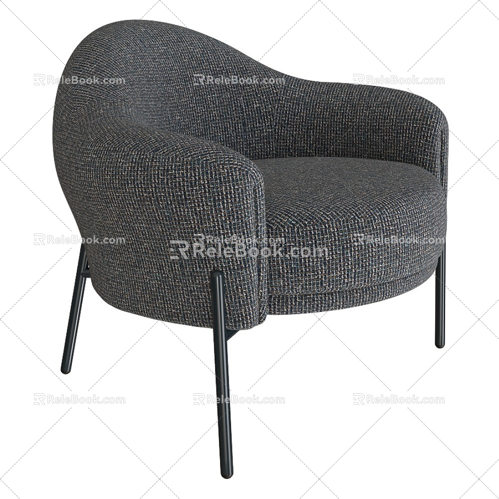 Quentin modern leisure single sofa 18 3d model