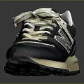 Stylish Blue And Beige Sports Sneakers With White Laces And Mesh Upper
