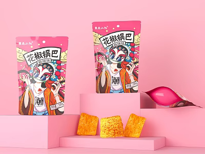 Modern Packaging Bag Packaging Bag Self-standing Bag Potato Chips Crispy 3d model