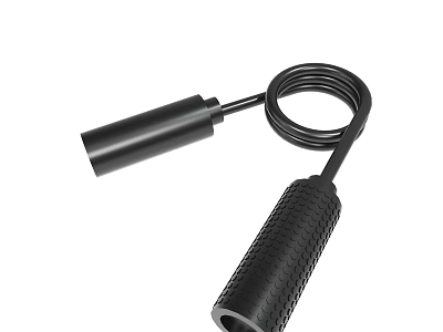 Black Hand Grip Strengthener With Coiled Spring And Textured Handle 3d model