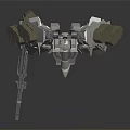 Gray Armored Robot Character In Sci Fi Mecha Design With Weapon Model 3d model
