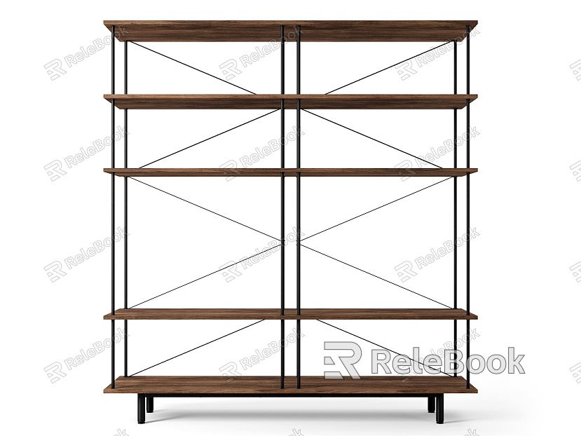 Modern Bookshelf Decorative Rack Bookshelf Magazine Rack model