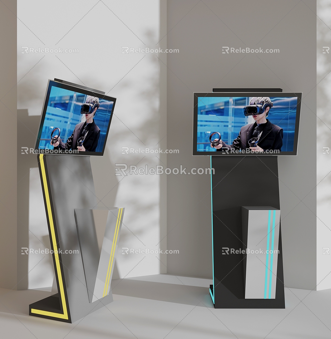 Modern Touch Screen Intelligent All-in-One Shopping Guide Terminal Guide Multimedia Guide 3d model