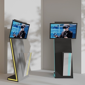 Modern Touch Screen Intelligent All-in-One Shopping Guide Terminal Guide Multimedia Guide 3d model