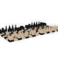 modern chess board 3d model