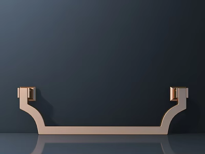 Modern Gold Decorative Pull Handle With Sleek Design For Furniture Cabinets And Drawers 3d model