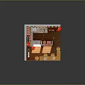 Cozy Bakery Interior With Wooden Tables Bread Display Chalkboard Menu String Lights And Shelves Jars