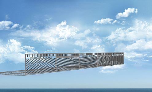 Modern Guardrail Railing 3d model