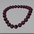 Purple Beaded Bracelet With Smooth Round Shiny Beads As Fashionable Accessory