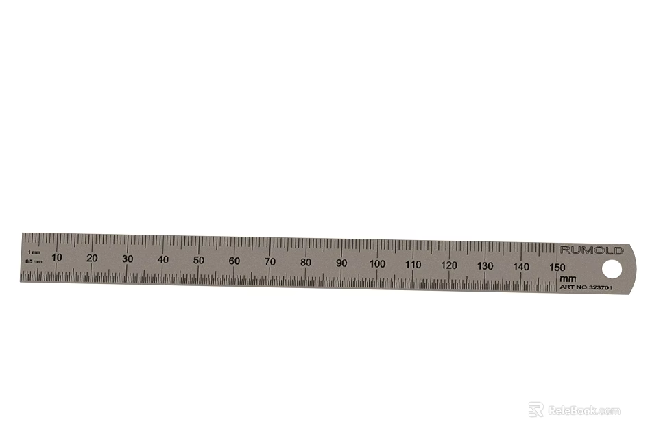 Francis 20CM Metal Ruler With Clear Metric Scale For Precise Measurement 3d model 