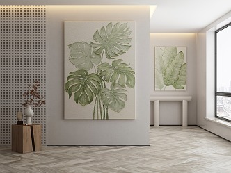 Quiet Plant Painting Decorative Painting 3d model