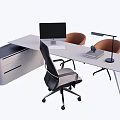 Modern Office Desk Boss Desk Computer Desk 3d model
