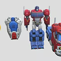 Game And Movie Transformers Characters Optimus Prime With Robot And Truck Modes