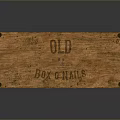 Vintage Wooden Storage Crate With Clear Water Inside And Old Label