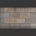 Textured Brown Beige Brick Structure With Modern Design And Reflective Base 3d model