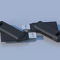 Colorful USB Flash Drives with Red Yellow Green Bodies and Black Bases for Daily Use