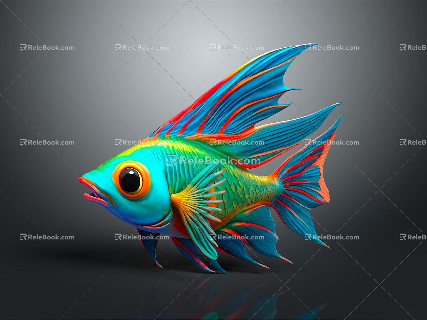 Modern Fish Tropical Fish Ornamental Fish Aquarium Coral Fish 3d model