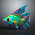 Modern Fish Tropical Fish Ornamental Fish Aquarium Coral Fish 3d model