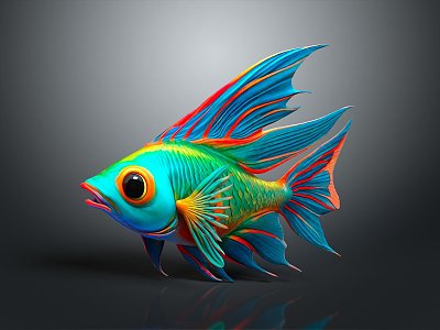 Modern Fish Tropical Fish Ornamental Fish Aquarium Coral Fish 3d model