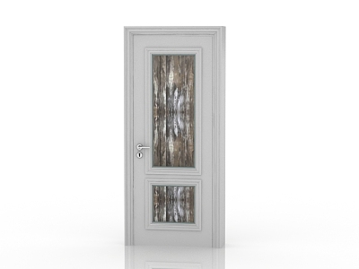 Jianou solid wood door interior door 3d model