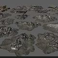Geological Terrain Models Showcasing Varied Rock Structures And Detailed Landforms 3d model