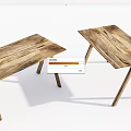 Modern Wooden Desks Featuring Minimalist Design Slender Legs And Natural Wood Grain Surface