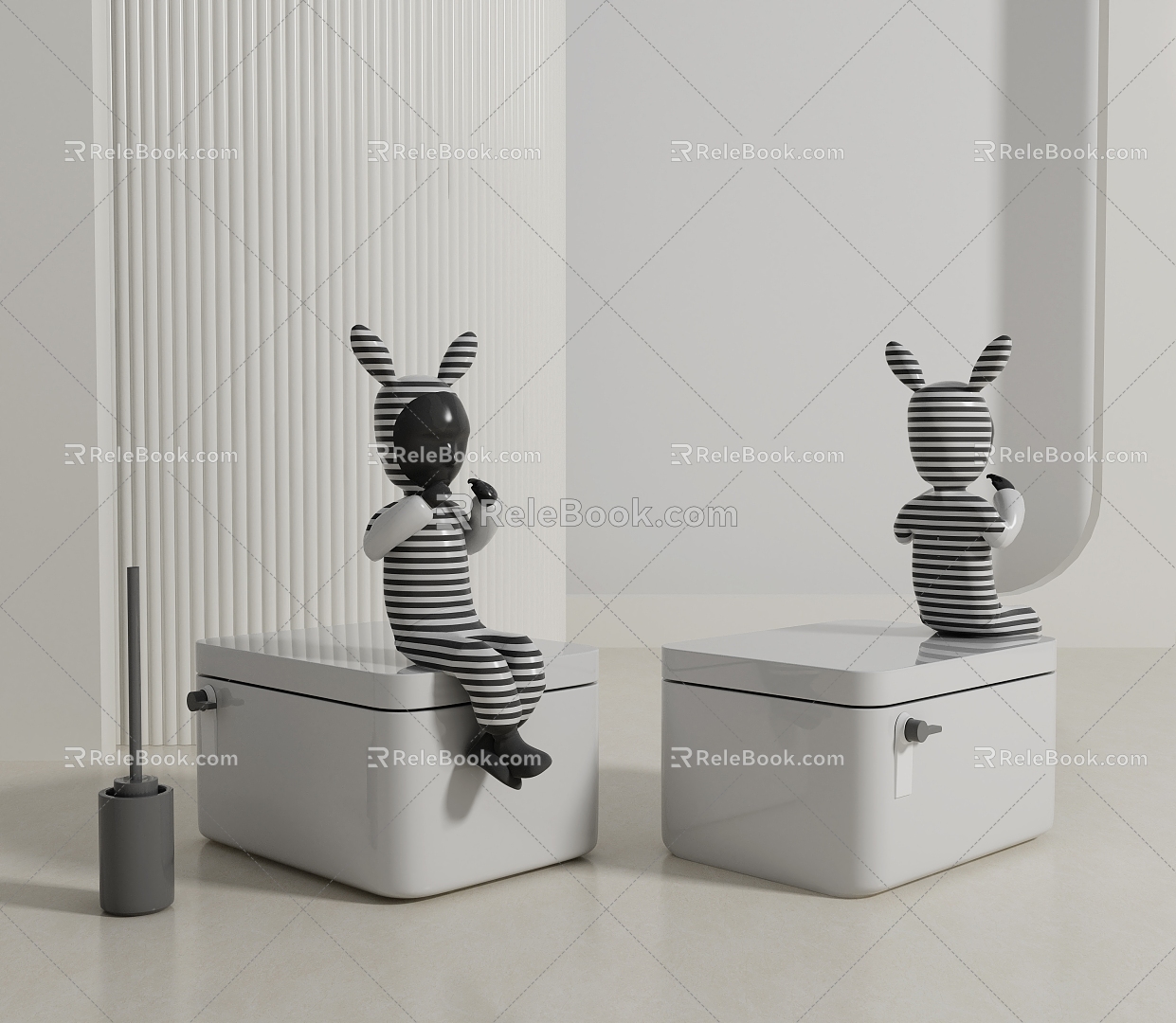 Modern toilet 3d model