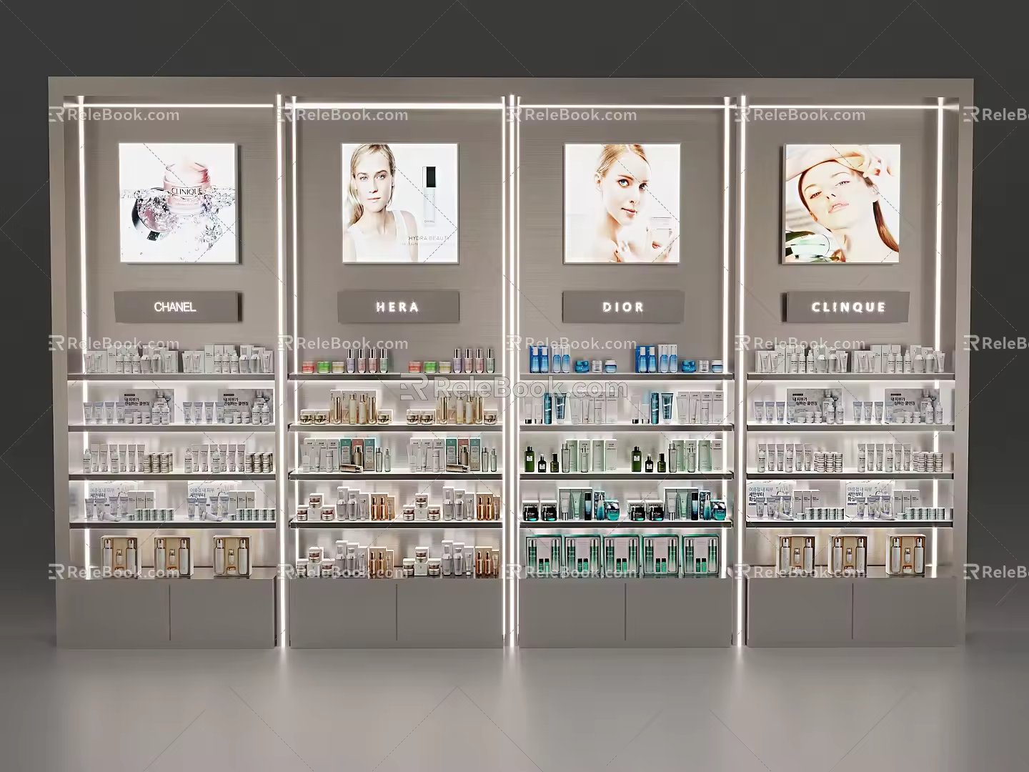 Back cabinet shelf 3d model